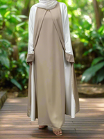 Load image into Gallery viewer, Butterfly Dress White Abbaya
