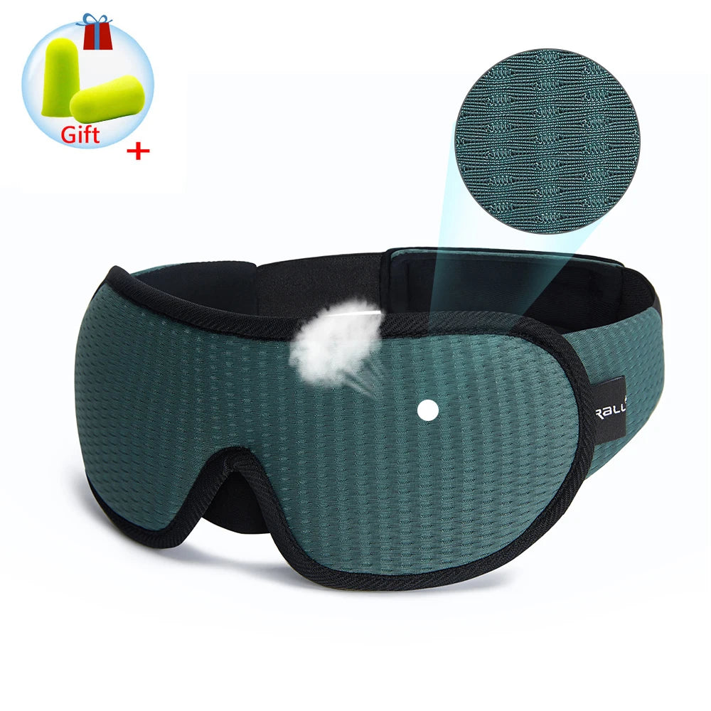 Blackout Sleep Mask - 3D Lightweight, Adjustable, Zero Eye Pressure