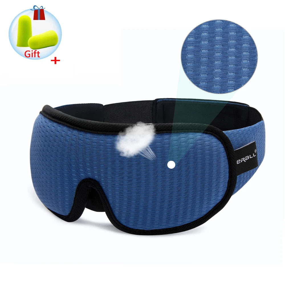 Blackout Sleep Mask - 3D Lightweight, Adjustable, Zero Eye Pressure