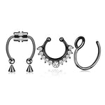 Load image into Gallery viewer, Fake Septum Ring - 3pcs
