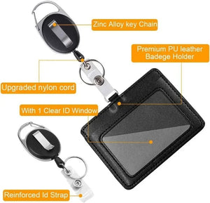 ID Card Holder Leather | Premium Badge Holder