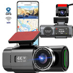 Load image into Gallery viewer, 4K Dual Dashcam with Night Vision and GPS for Australian, US, UK, and European Drivers – Perfect for Rideshare, Delivery, and Public Transport Professionals
