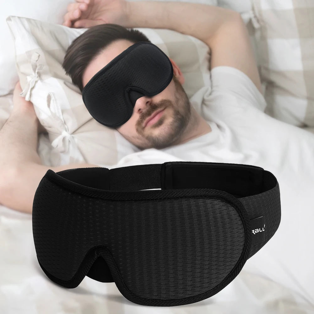 Blackout Sleep Mask - 3D Lightweight, Adjustable, Zero Eye Pressure