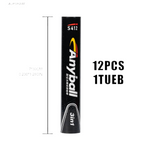 Load image into Gallery viewer, Becmella goose feather shuttlecocks 12 piece black tube packaging for badminton players durable 3 in 1
