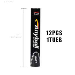 Becmella goose feather shuttlecocks 12 piece black tube packaging for badminton players durable 3 in 1