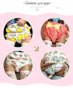 Load image into Gallery viewer, Becmella eco friendly baby diapers with colorful fruit and animal prints on babies
