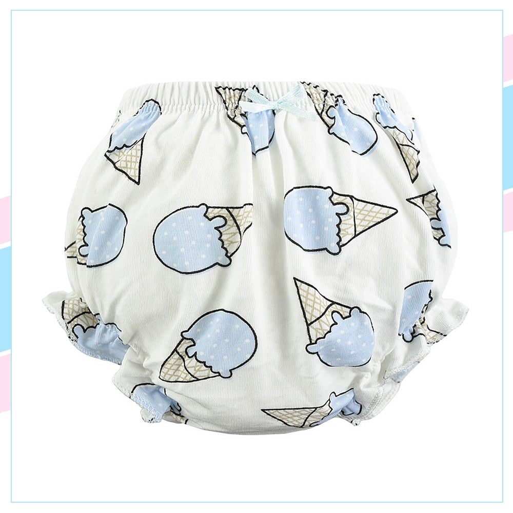 Becmella eco friendly baby diapers with blue ice cream cone print for kids comfort