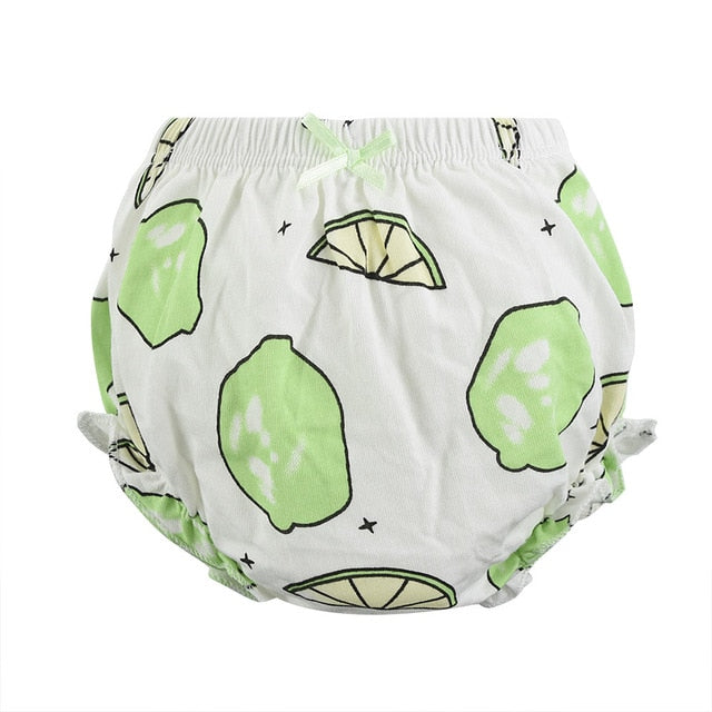Becmella eco friendly baby diapers with green lime print and elastic waistband for kids