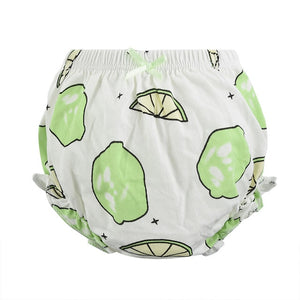 Becmella eco friendly baby diapers with green lime print and elastic waistband for kids