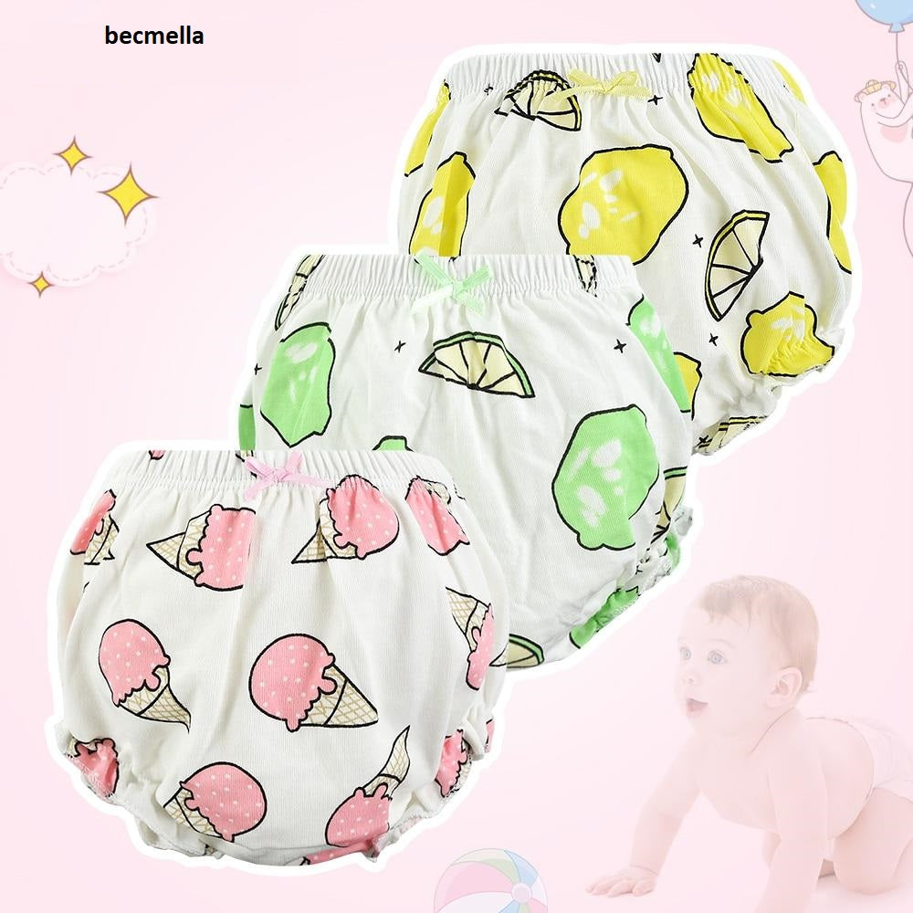Becmella eco friendly baby diapers with colorful fruit and ice cream prints for kids