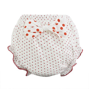 Becmella eco friendly baby diapers with red polka dots and decorative bow for kids