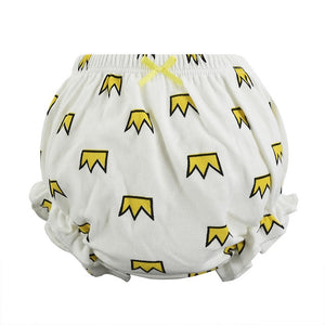 Becmella eco friendly baby diapers with yellow crown pattern and elastic waist for kids