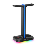 Load image into Gallery viewer, headphone stand | wooden headphone stand | headphone charging stand | headset stand | headphone holder | headset holder | headphone hanger | gaming headset stand | best headphone stand | headphone holder for desk | headset hanger | gaming headphone stand | 3d printed headphone stand | white headphone stand | headphone stand jbhifi | headphones hook | dual headphone stand
