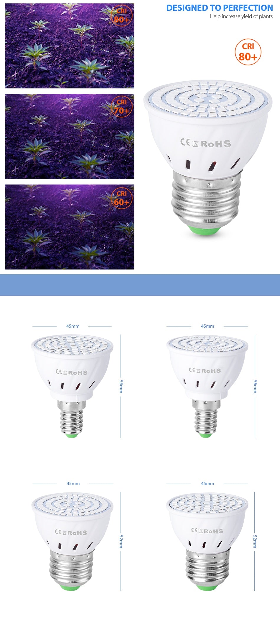 Led Bulb Hydroponic grow 220V - Becmella