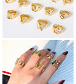 Load image into Gallery viewer, Gold Ring Letter - Becmella
