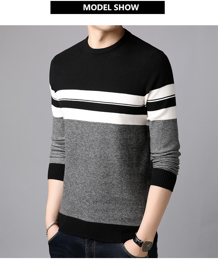 Striped Male Sweater - Becmella