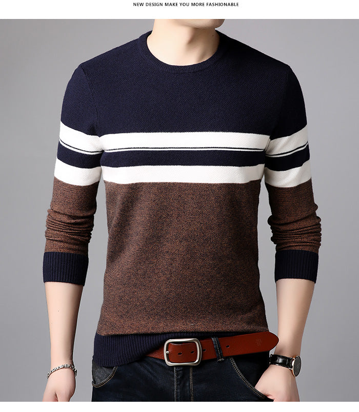 Striped Male Sweater - Becmella