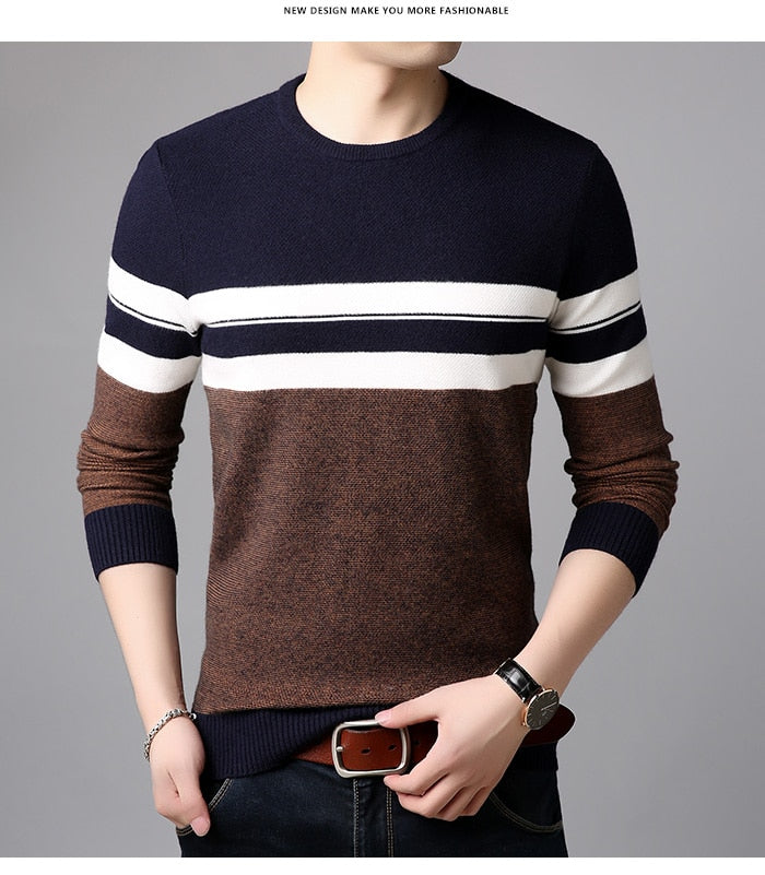 Striped Male Sweater - Becmella