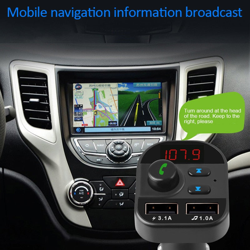 FM Transmitter Bluetooth - Becmella