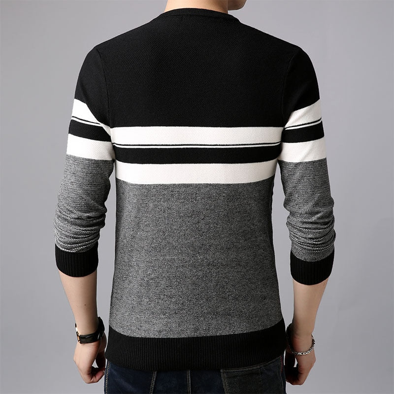 Striped Male Sweater - Becmella