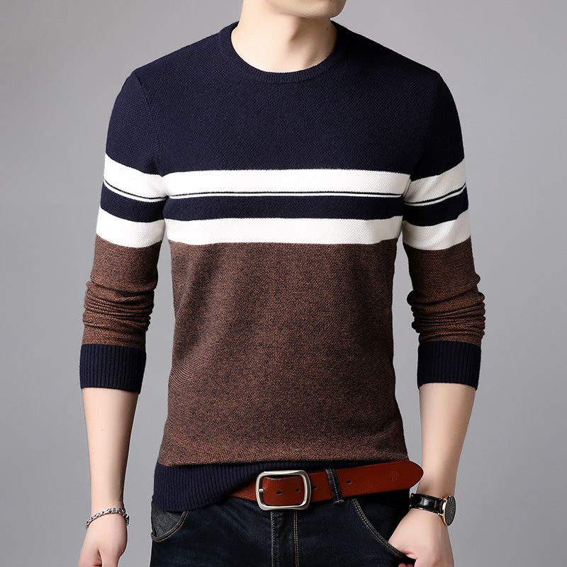 Striped Male Sweater - Becmella