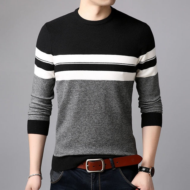 Striped Male Sweater - Becmella