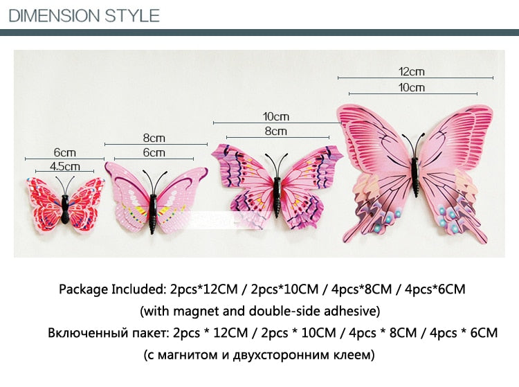 Wall Sticker 3D Butterfly - Becmella