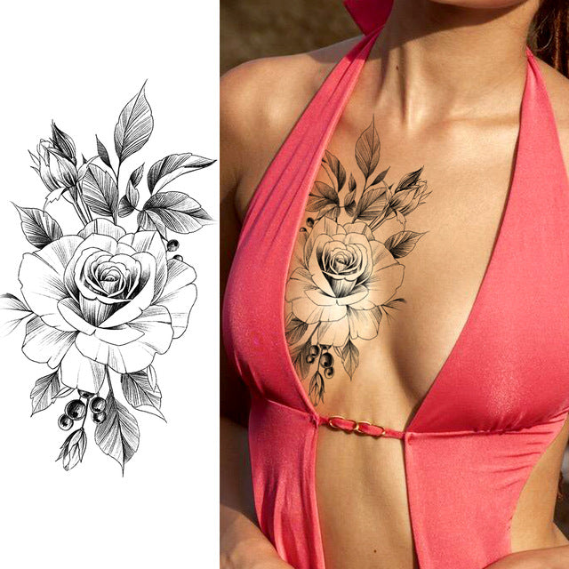 Female Chest Tattoo - Becmella