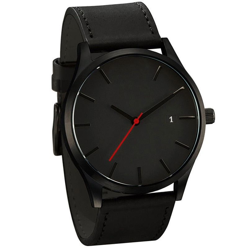 Leather strap Men's Watch - Becmella